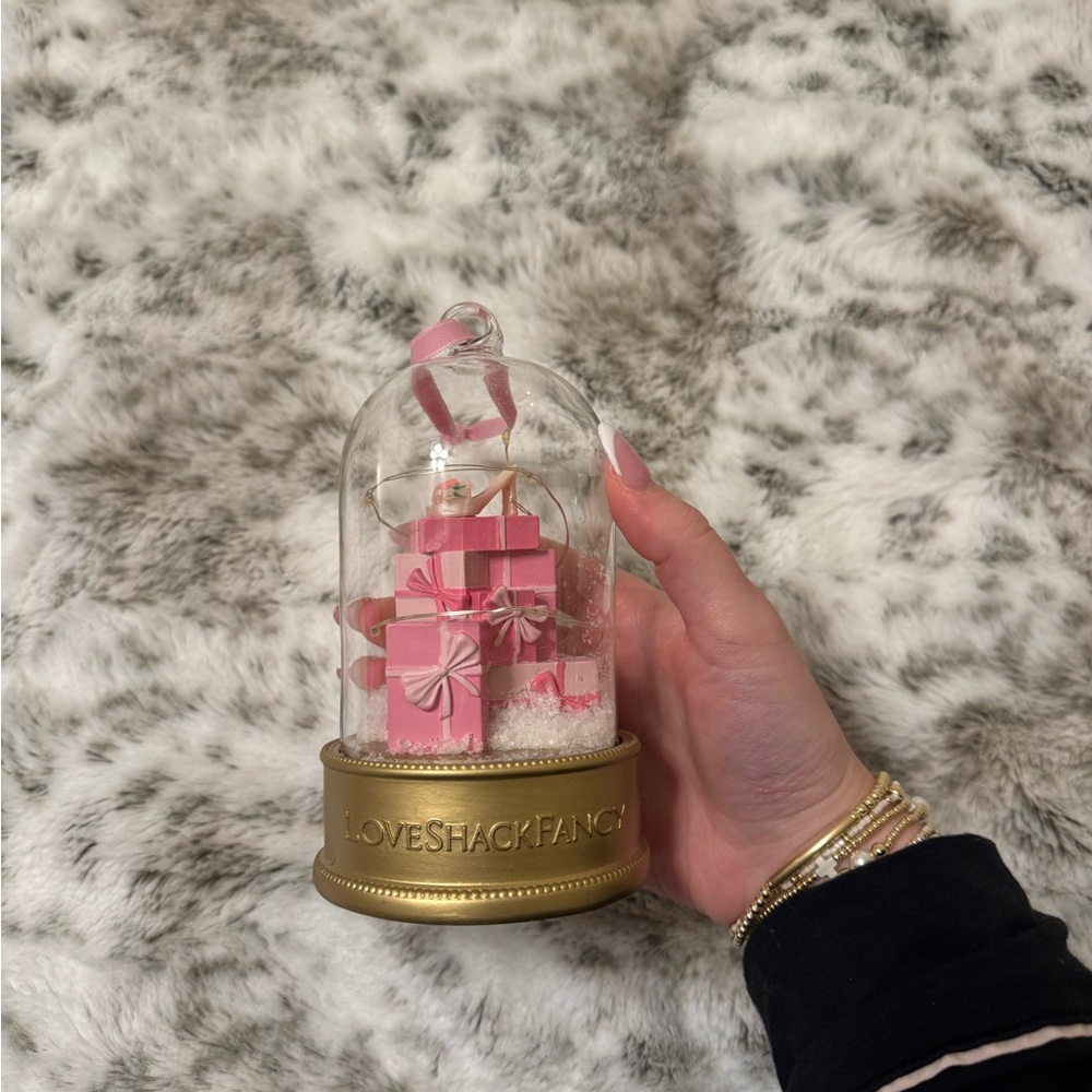 LoveShackFancy Pink and Gold Gift Ornament